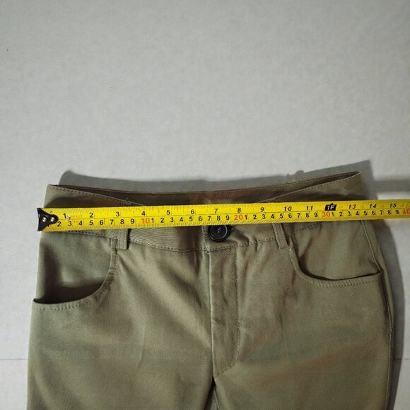 Zara Woman Olive Green Wide Leg Crop Pants XS High Rise Utility Culottes - Picture 11 of 12